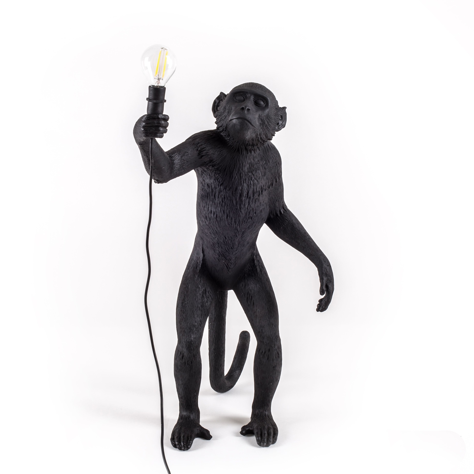 Seletti Monkey Lamp standing black – Outdoor